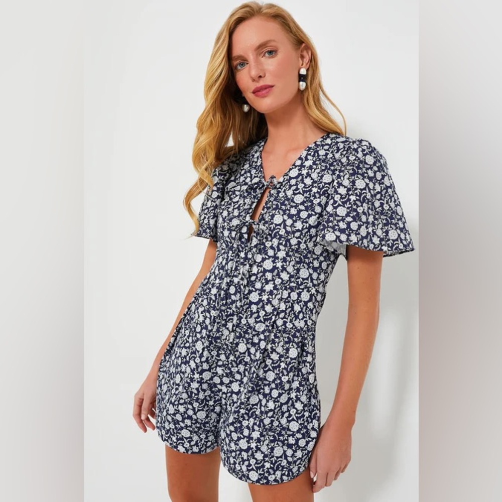 Tuckernuck Navy Floral Women's Romper